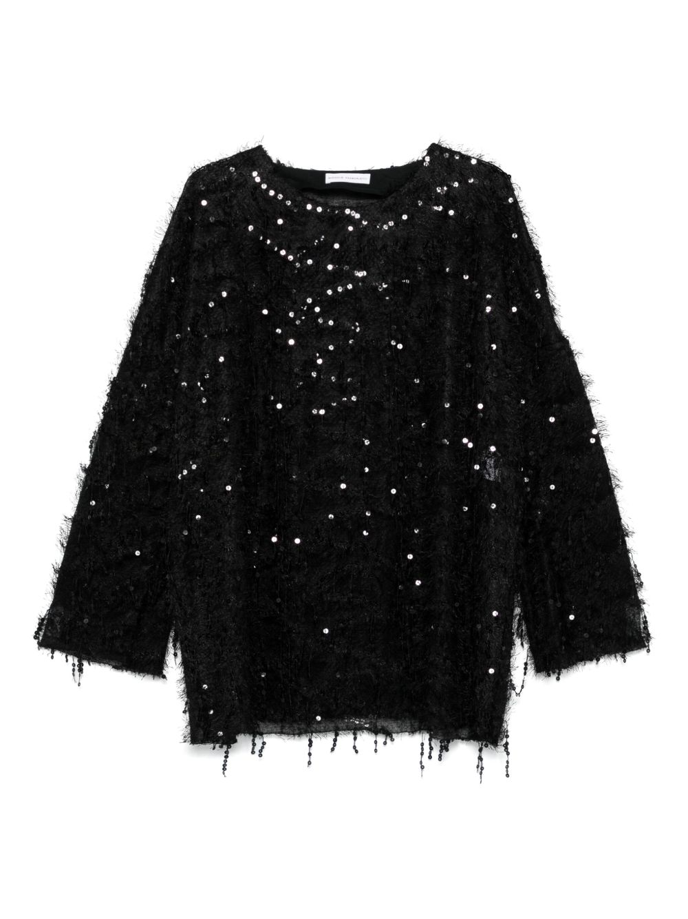 Niccolò Pasqualetti sequin-embellished top - Black