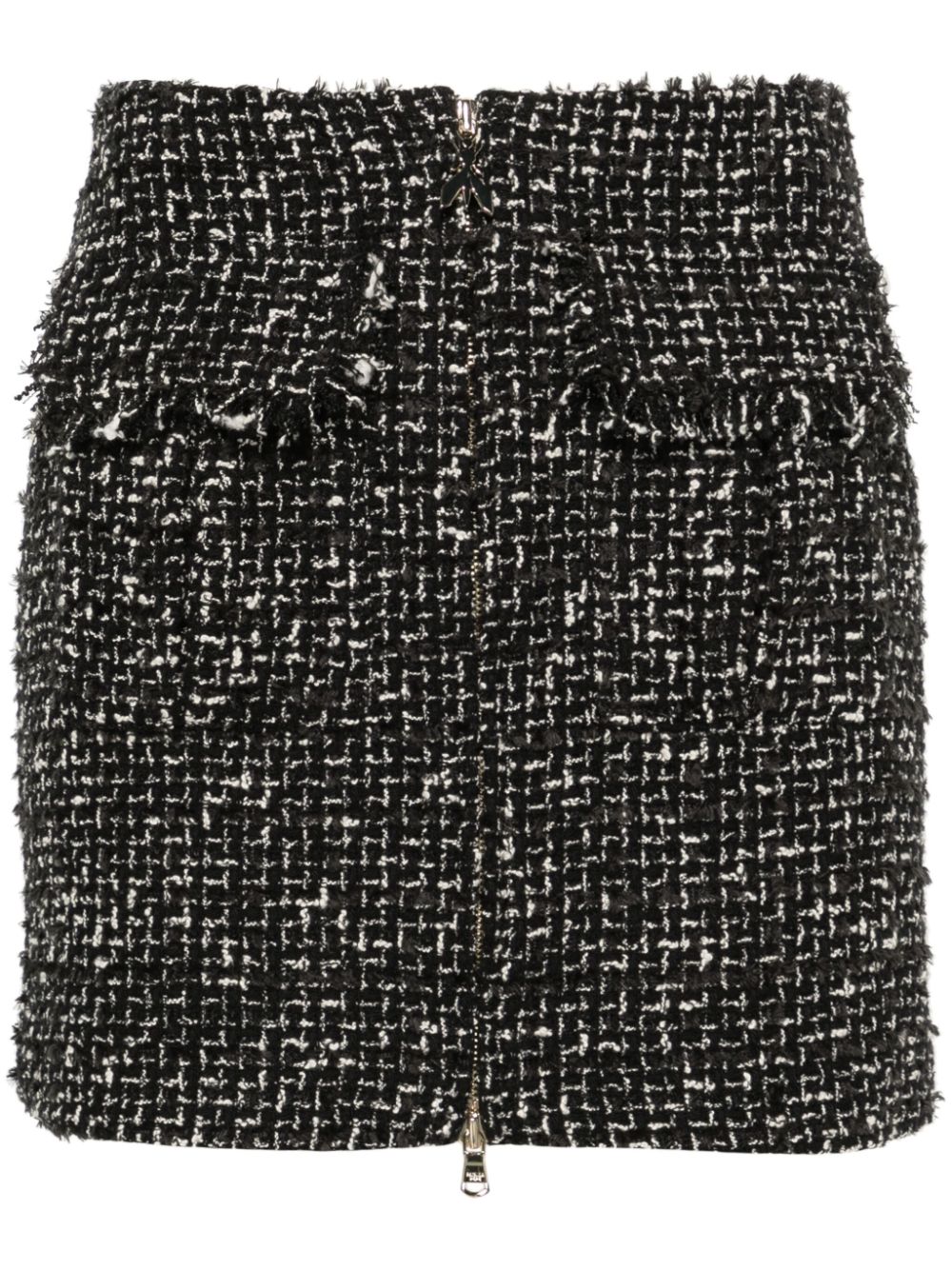 A-line tweed miniskirt - Black