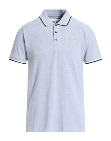 Man Polo shirt Slate blue Size L Cotton