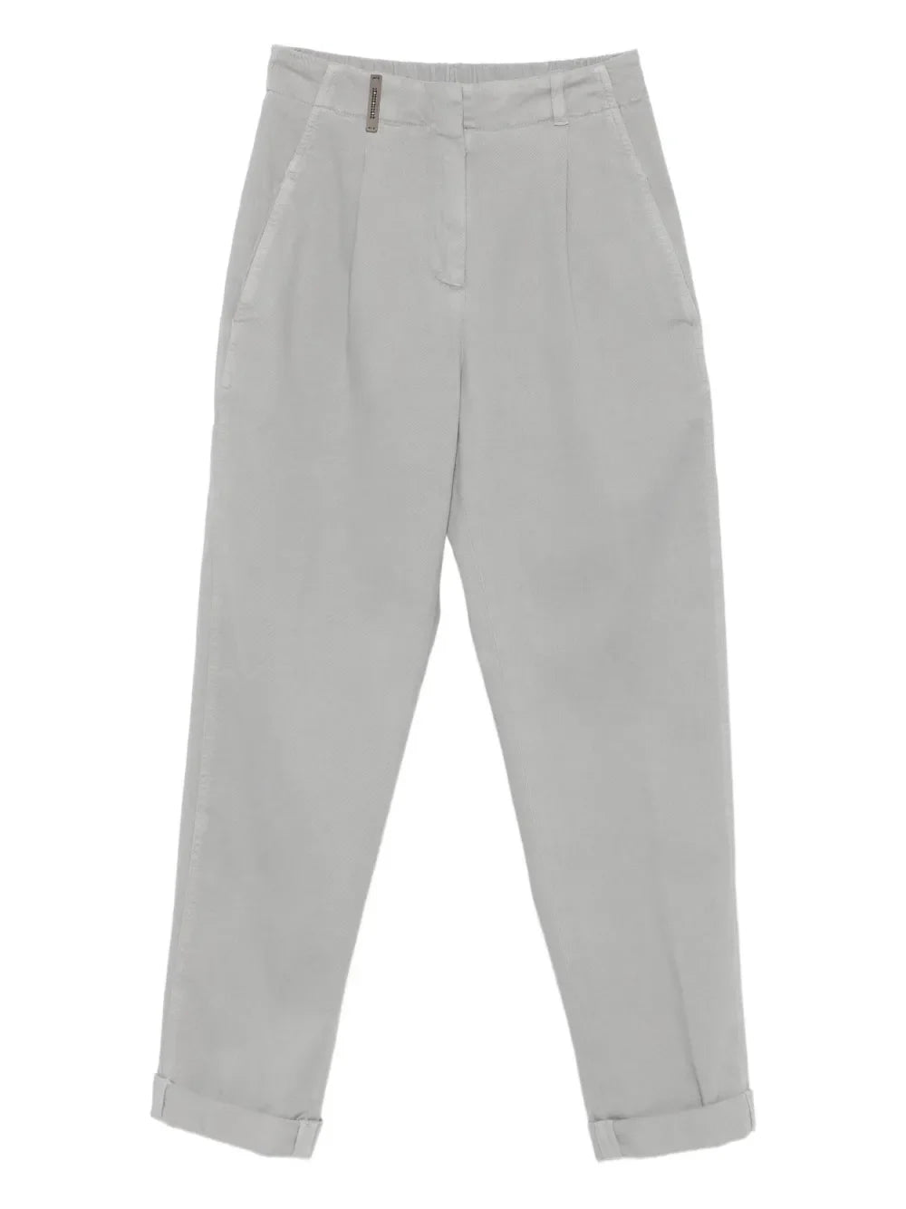 Pleated-Pocket Trousers — Grey