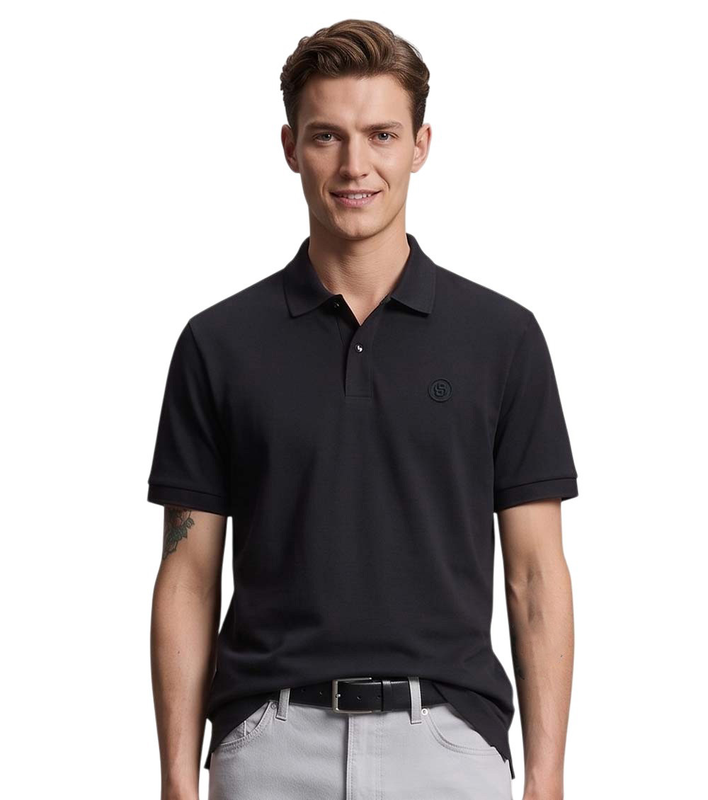 Black Shirt Collar Polo