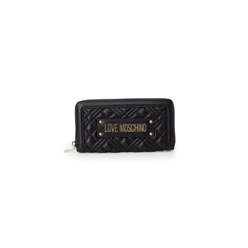 Quilted Eco-Leather Wallet — Black