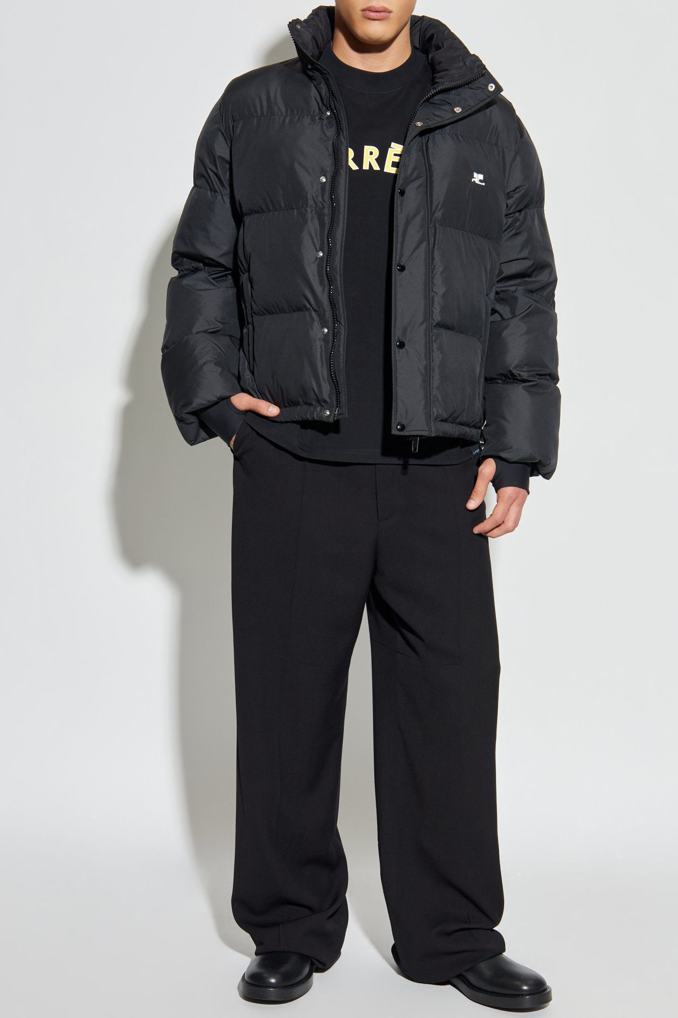 Insulated Jacket With Logo, Men's, Black