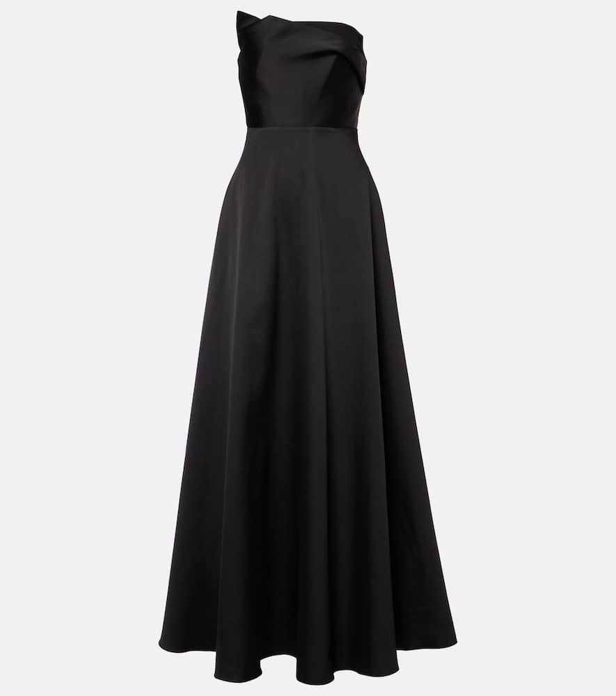 Strapless taffeta gown