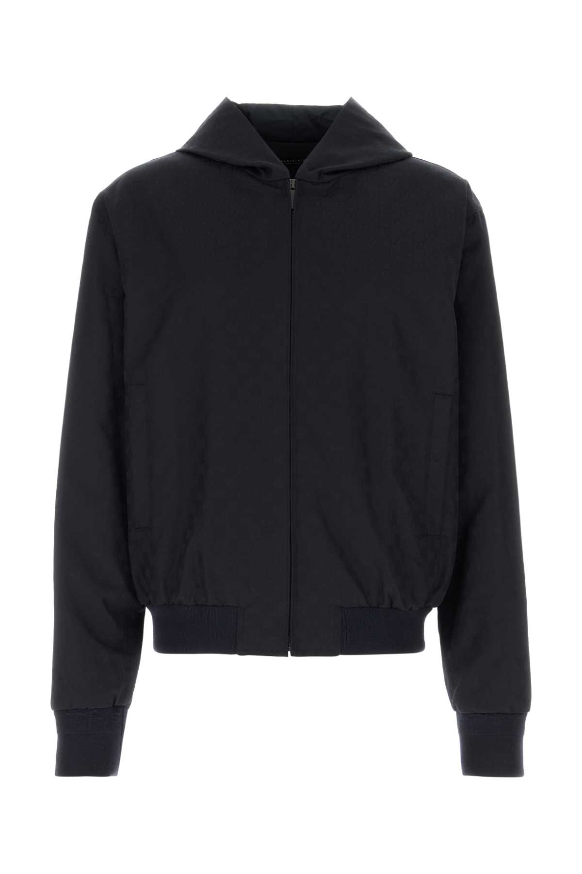 Gucci - gg cotton jacket hooded ribbed cuffs he