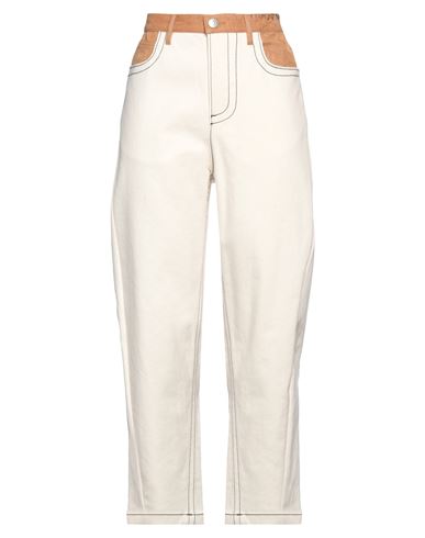 Marni Woman Jeans Cream Size 2 Cotton, Elastane
