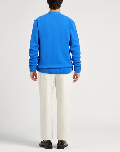 Man Cardigan Azure Size 44 Virgin Wool