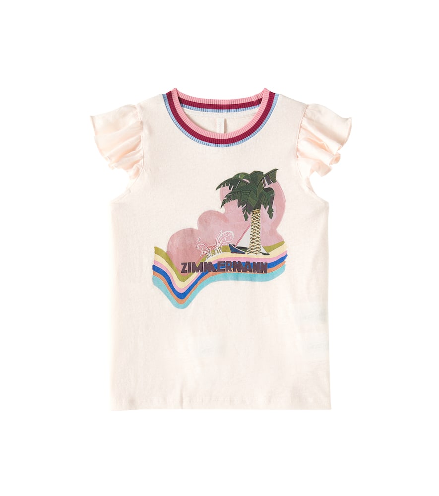 Zimmermann Kids Everley linen and cotton T-shirt
