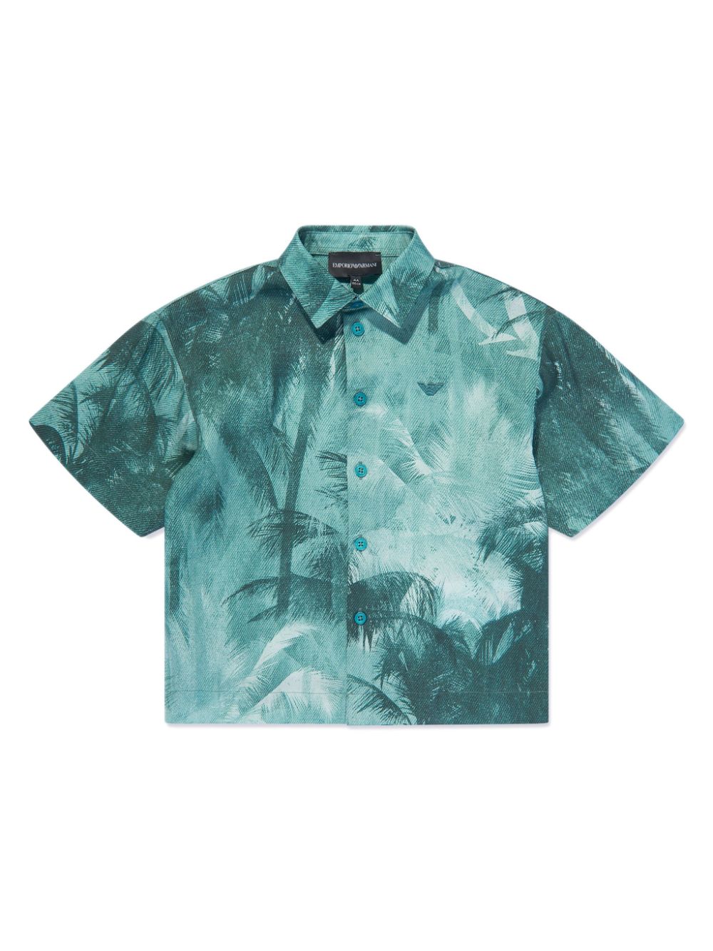 Palm tree-print lyocell shirt - Green