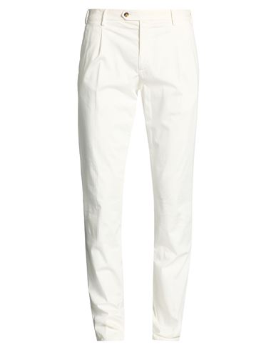 Man Pants White Size 32 Cotton, Lyocell, Elastane