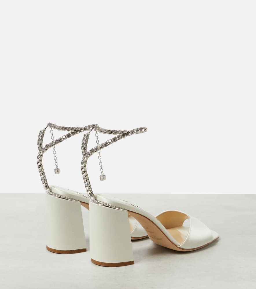Saeda 85 embellished satin sandals