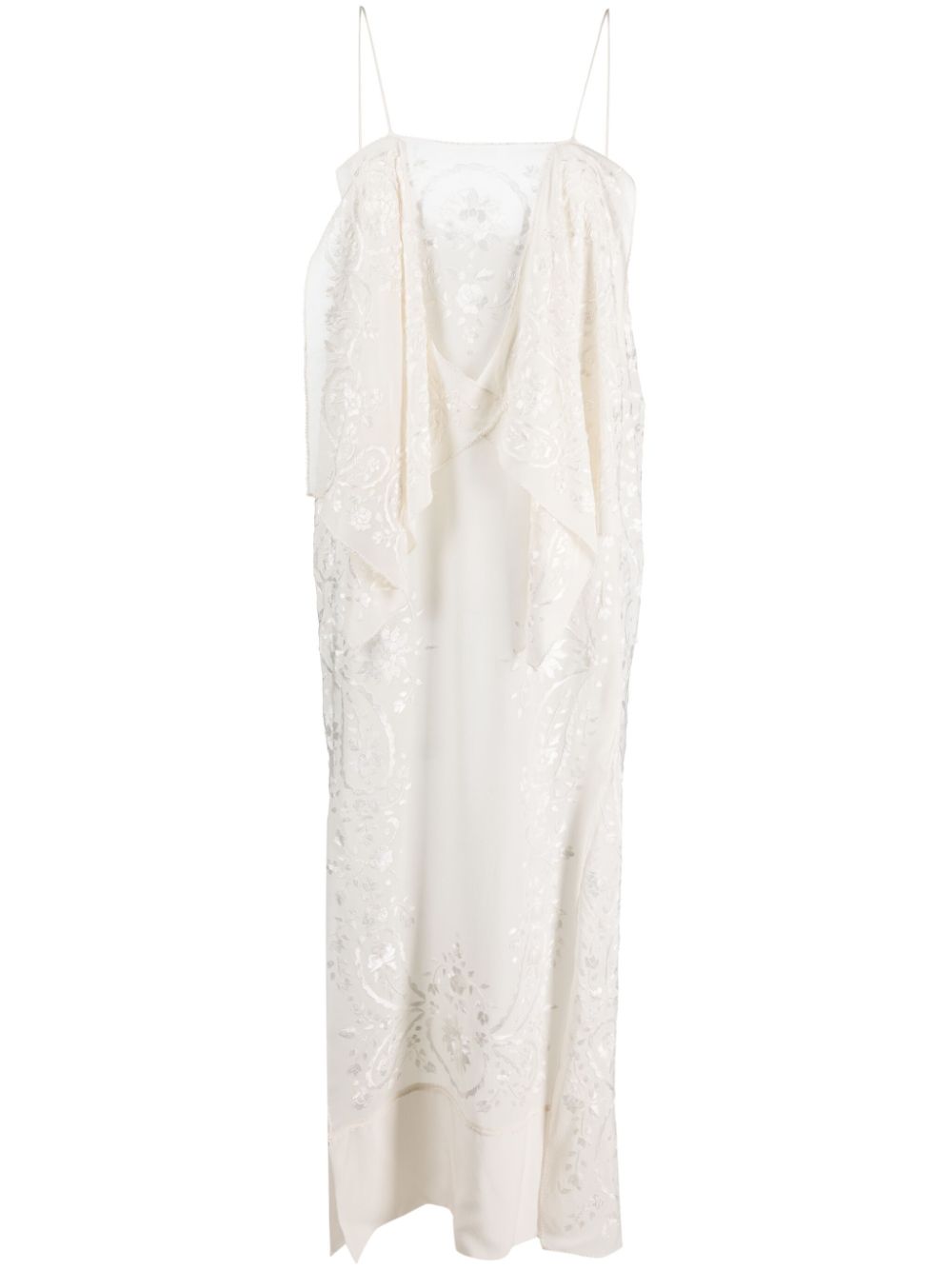 Pomaki sleeveless silk dress - Neutrals