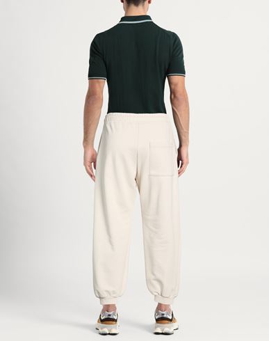 Man Pants Light grey Size L Cotton, Polyester