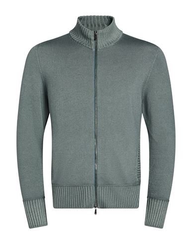 Man Cardigan Military green Size 38 Merino Wool