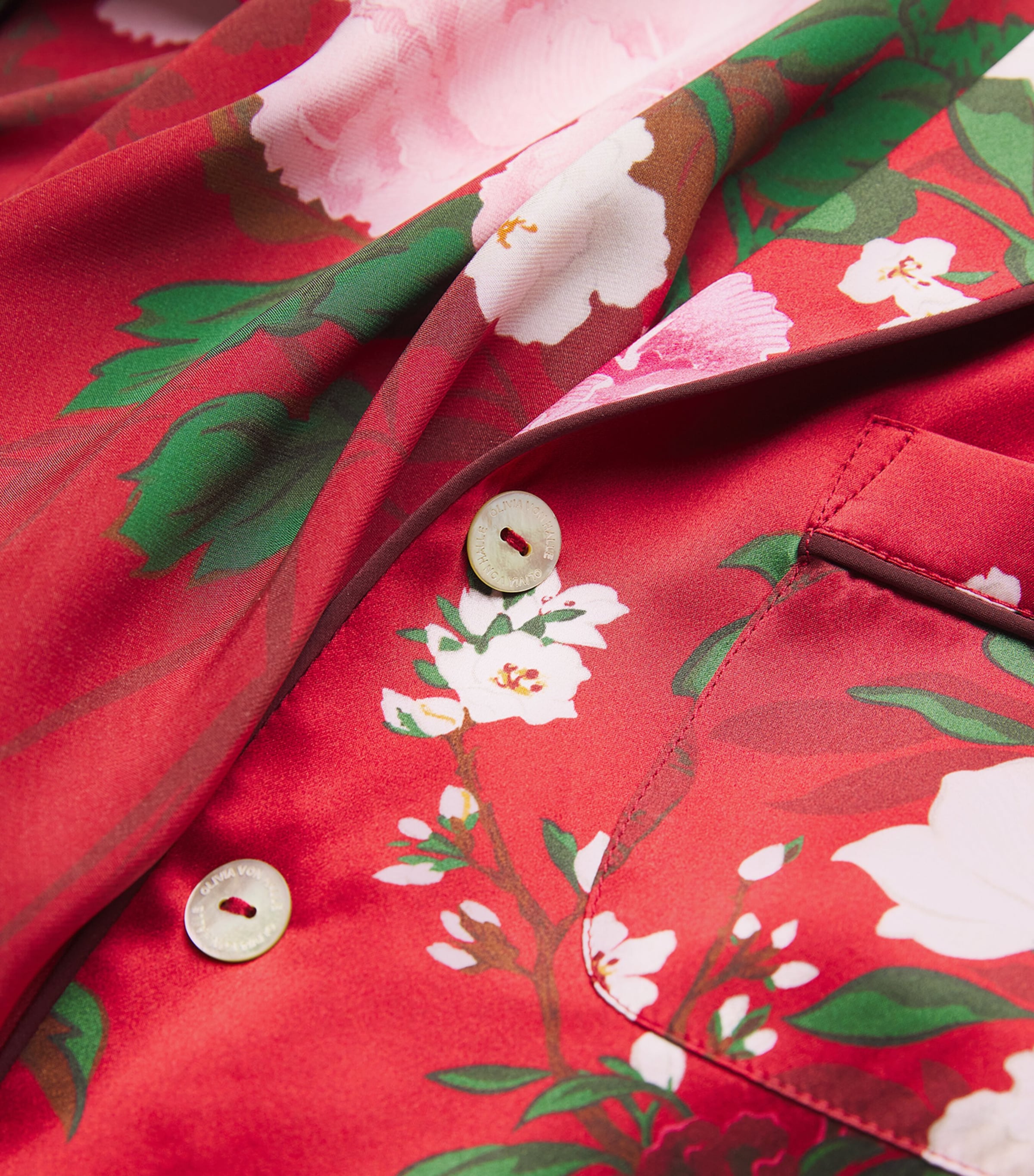 Silk Floral Print Lila Tardieu Pyjama Set