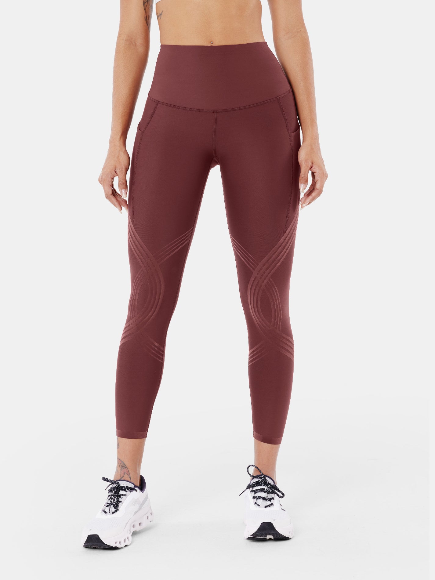 Body Sculpt Side Pocket 7/8 Leggings - Pinecone