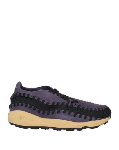 Man Sneakers Purple Size 10 Leather, Textile fibers