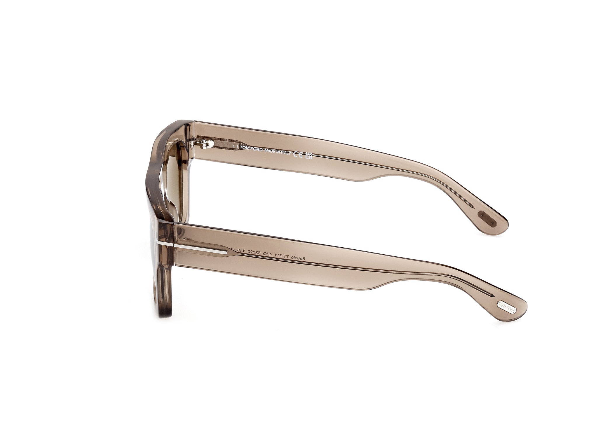 TOM FORD Man TOM FORD FT0711 FAUSTO 47Q Sunglasses Acetate Brown Green Squared Norma