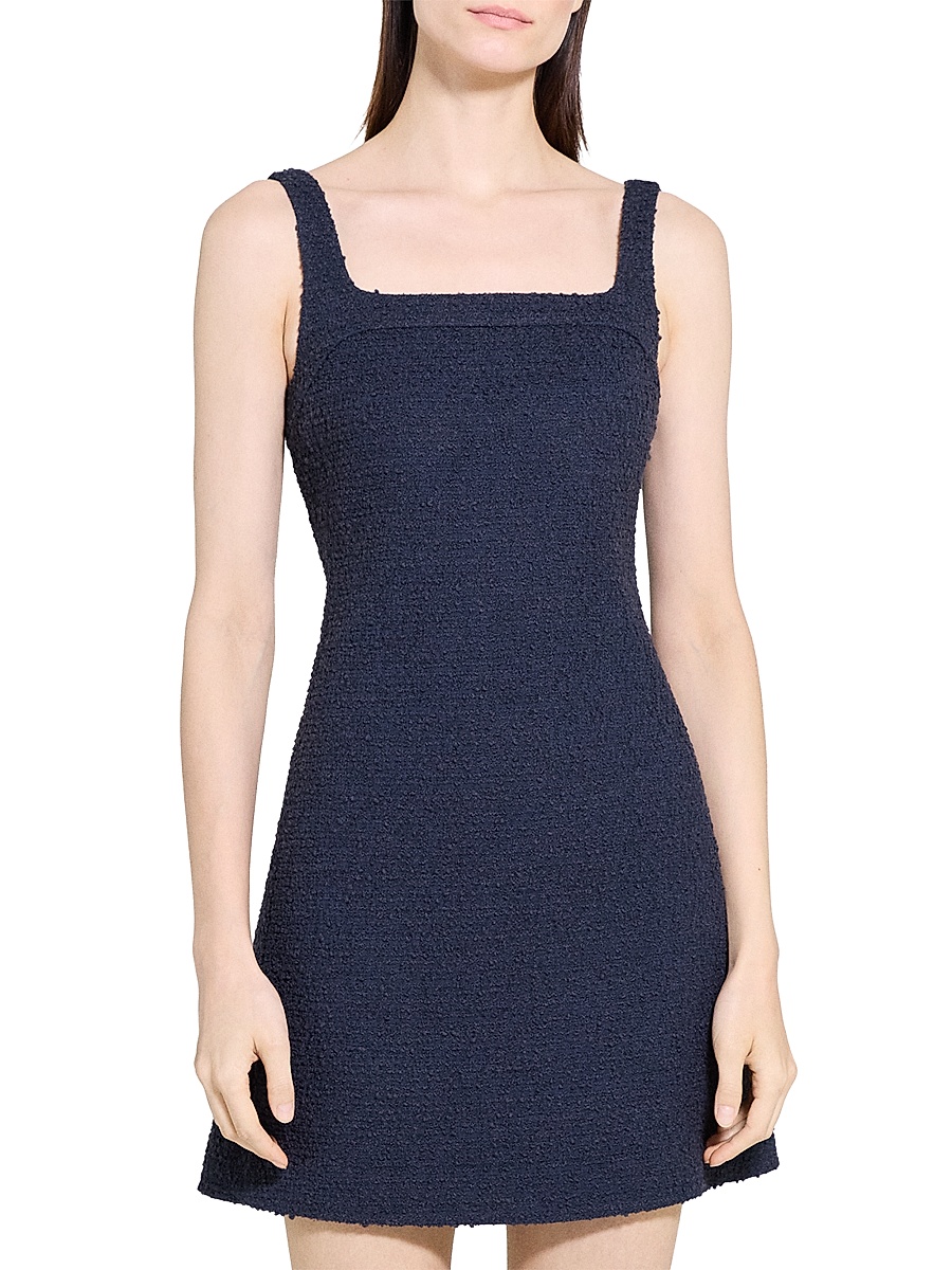 Women's Cotton-Blend Sleeveless Fit & Flare Minidress - Nocturne Navy