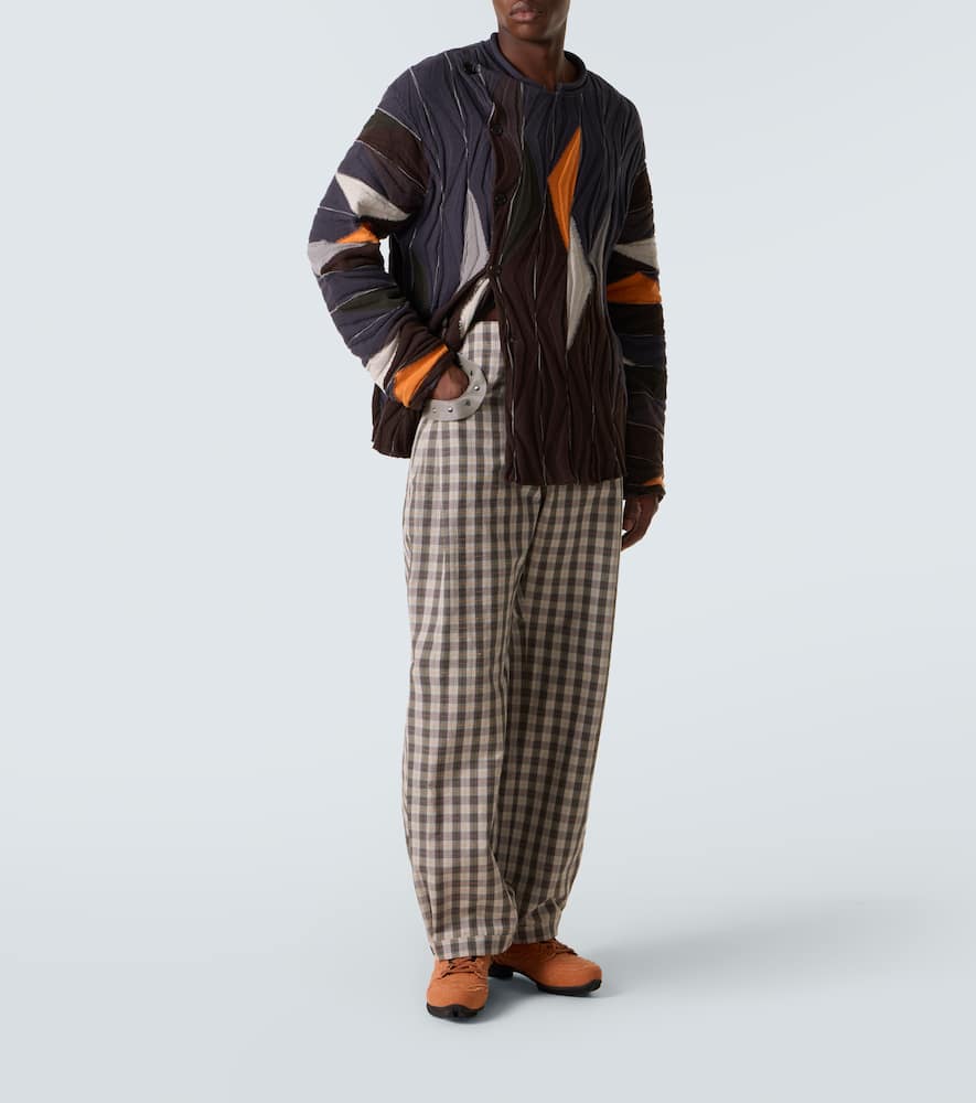 Fitz cotton-blend wide-leg pants
