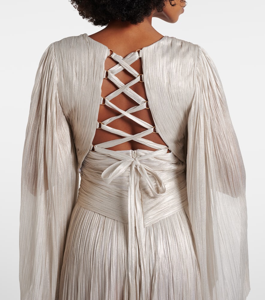 Draped silk gown