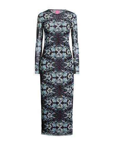 Woman Maxi dress Black Size L Polyester, Elastane