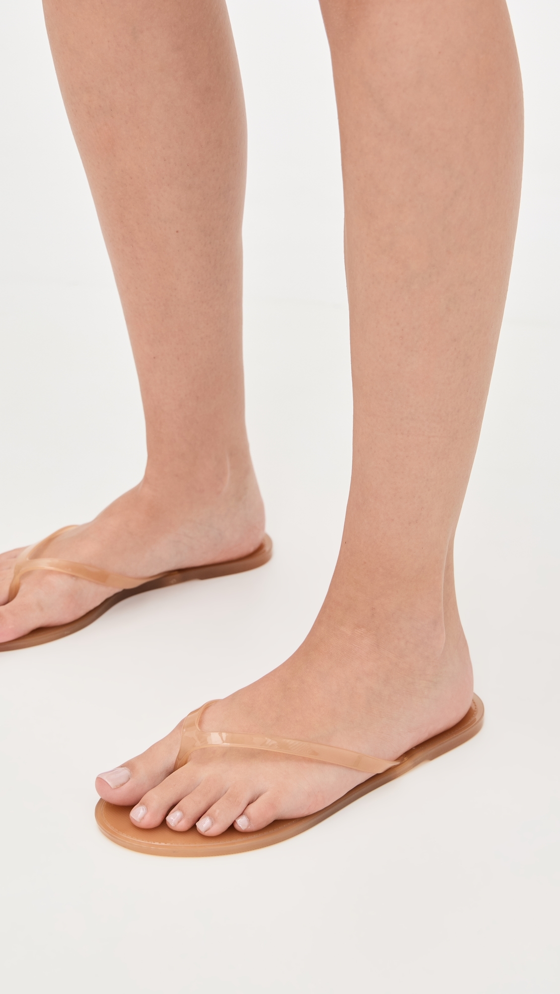 Crystal Jelly Flip Flops Terracotta
