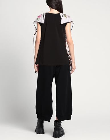 Woman Top Black Size M Silk, Cotton, Elastane
