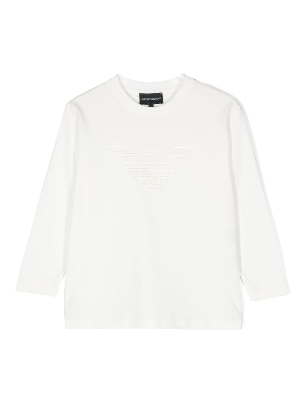 Logo-embroidered cotton T-shirt - White