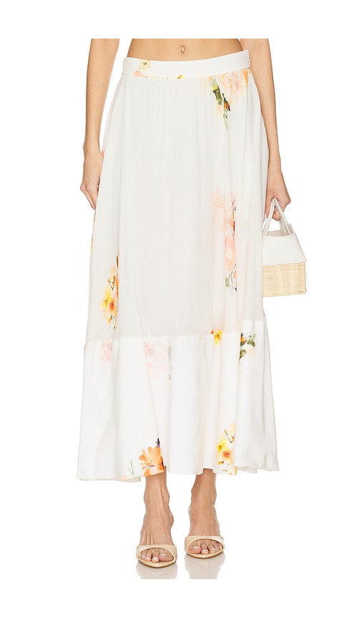 HEMANT AND NANDITA MIDIROCK SKIRT in Ivory. Größe XS. Also in L, M