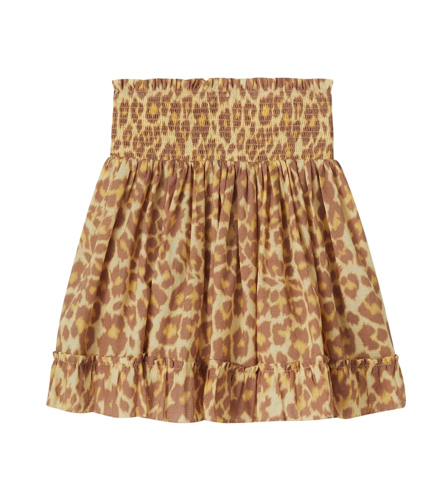 Patience leopard-print cotton skirt