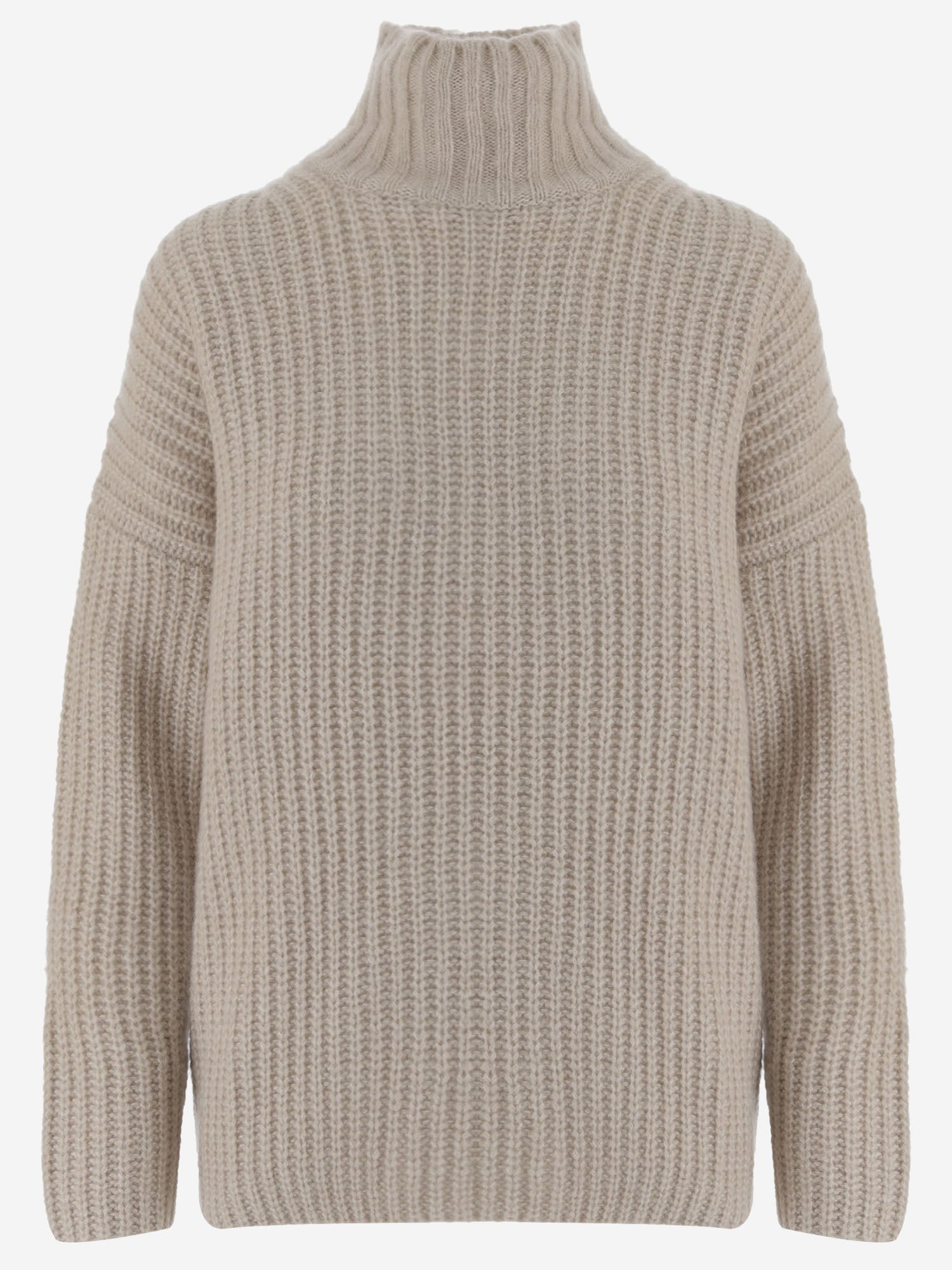 Cashmere and Silk Sweater — Beige