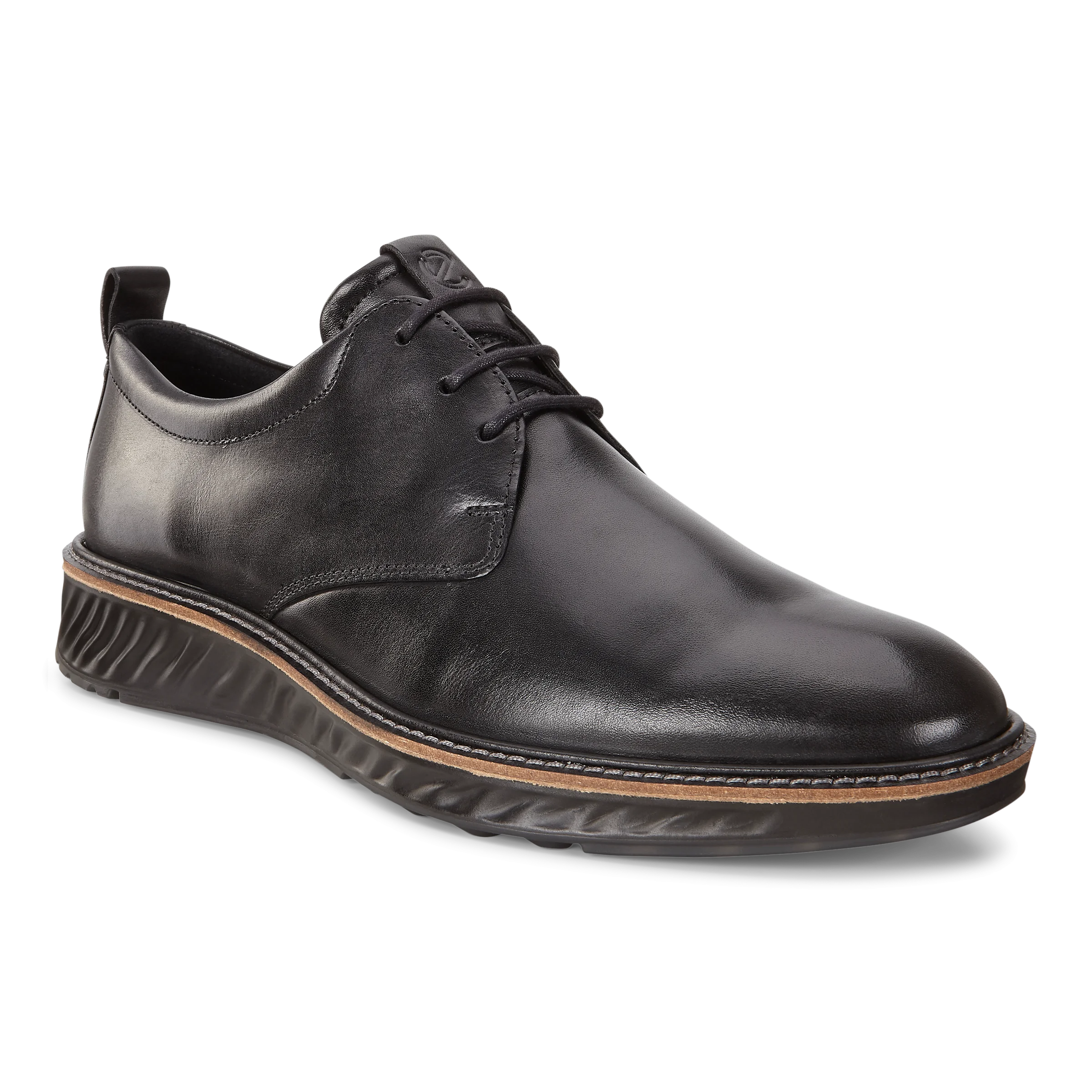 ST.1 Hybrid - Men's Leather Derby Shoe - Black
