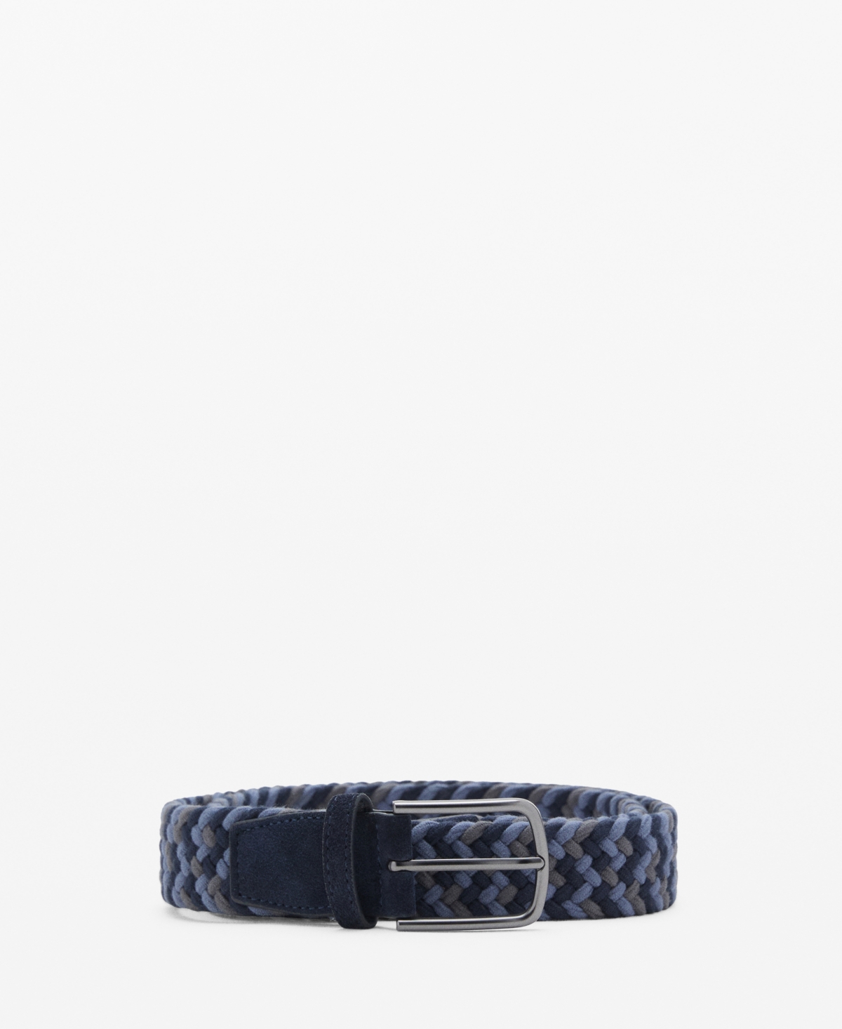 Men's Braided Elastic Colored Belt - Gray
