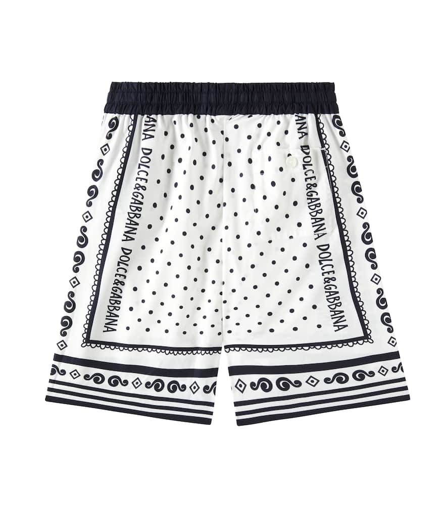 Dolce & Gabbana Kids Bandana cotton poplin shorts