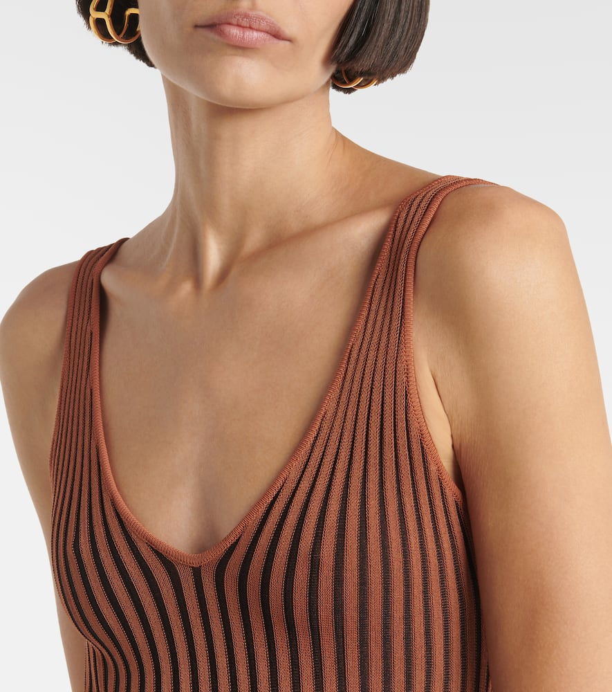 Staud Claretta pleated maxi dress