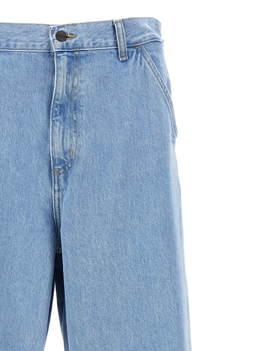 -Single Knee Jeans Celeste-Uomo
