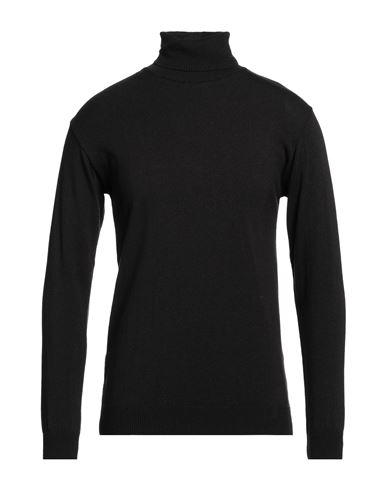 Man Turtleneck Black Size L Polyacrylic, Merino Wool, Polyamide, Elastane