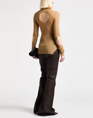 Woman Turtleneck Camel Size M Cotton, Polyamide