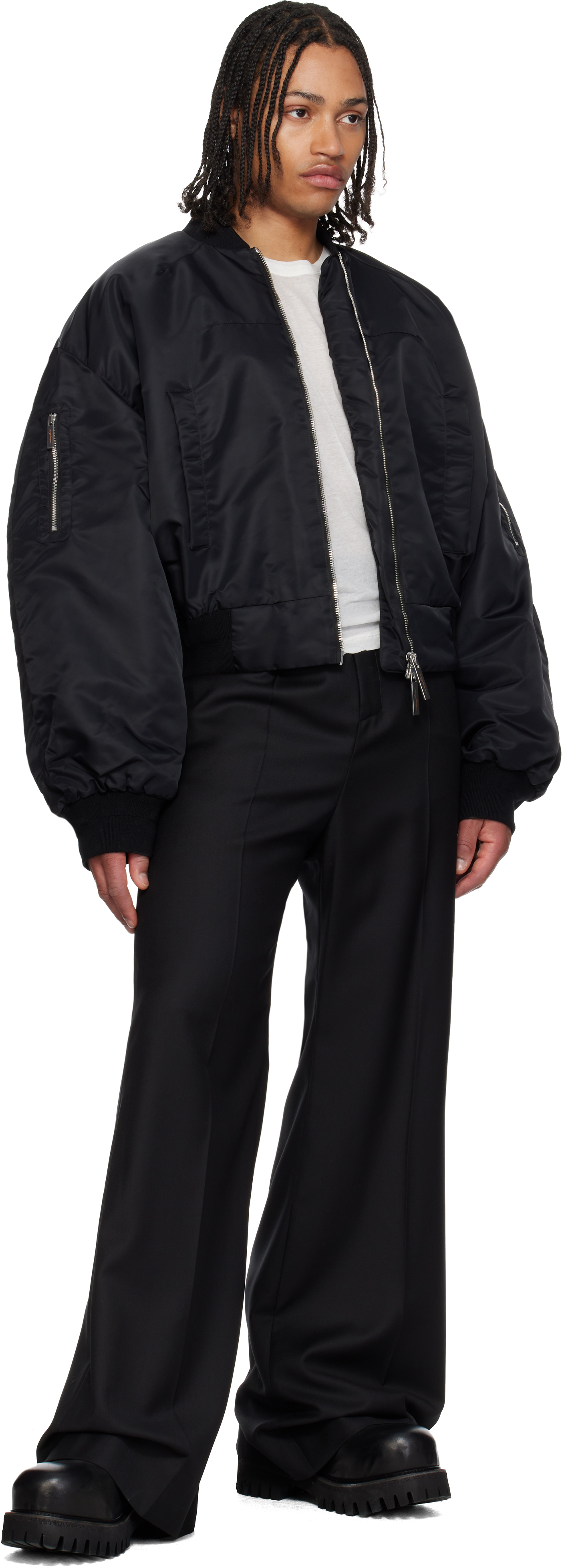 Black Wool Trousers