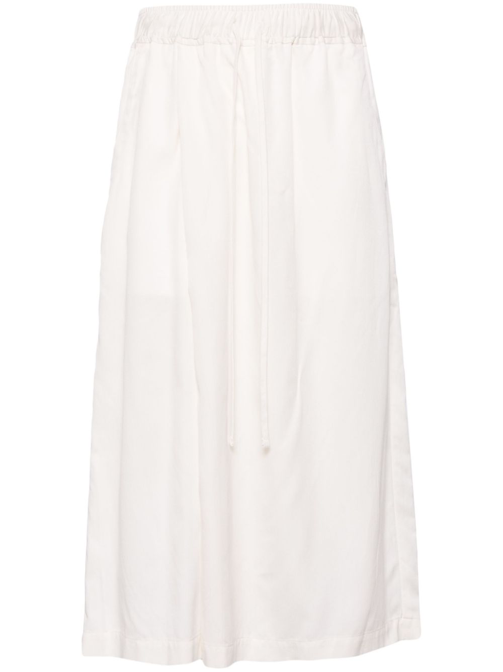 Cropped wide-leg trousers - White
