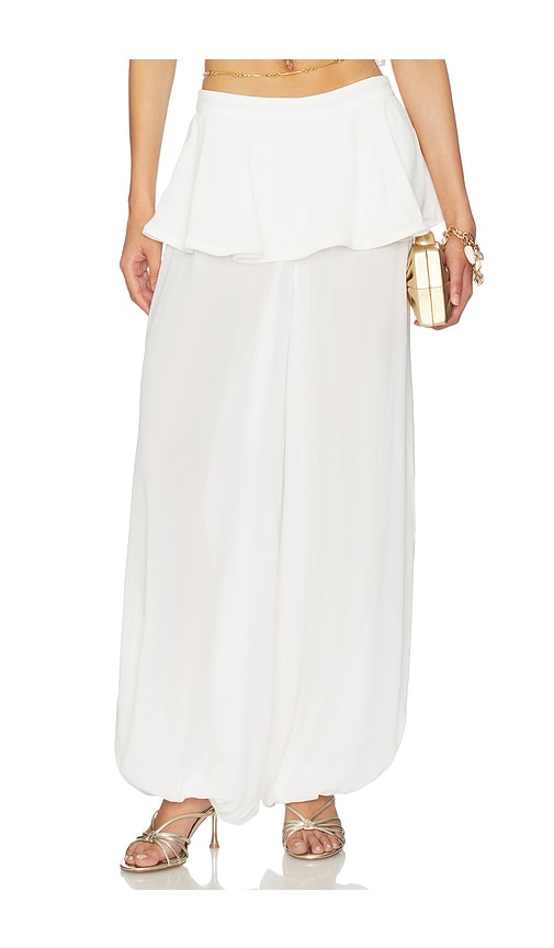 Adriana degreas pantalÃ³n peplum peplum pant en color blanco XS tambiÃ©n en S