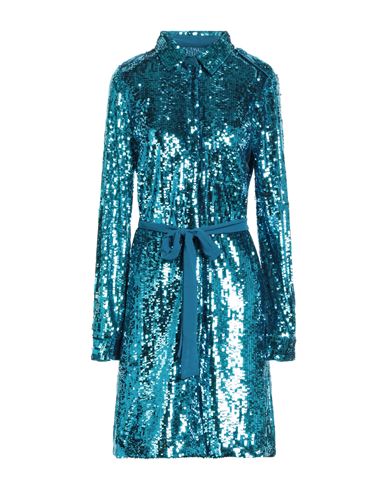 Woman Mini dress Azure Size 4 Polyester