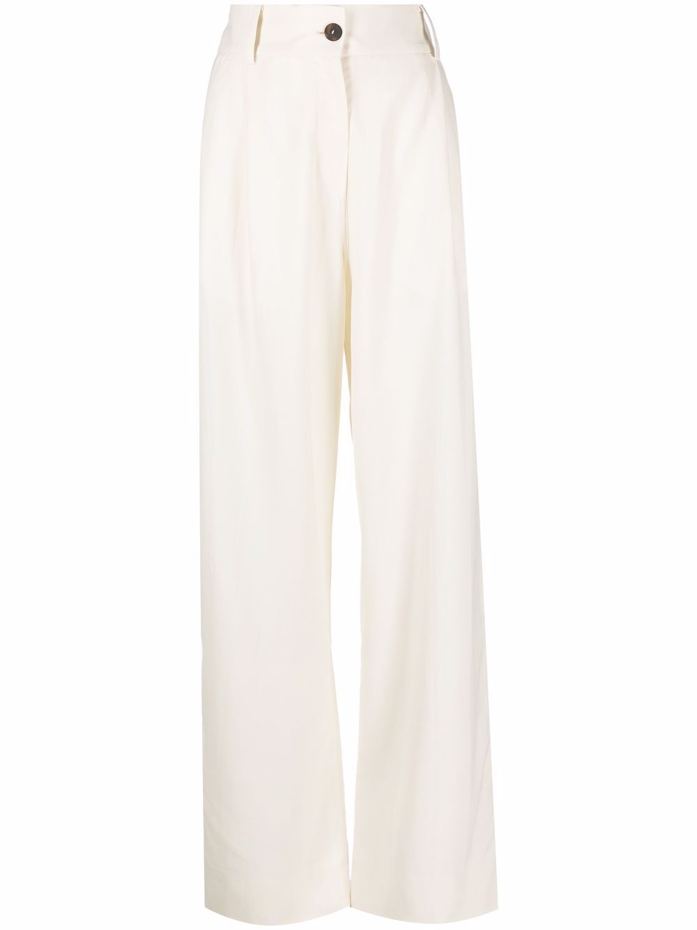 High waisted straight leg trousers - Neutrals