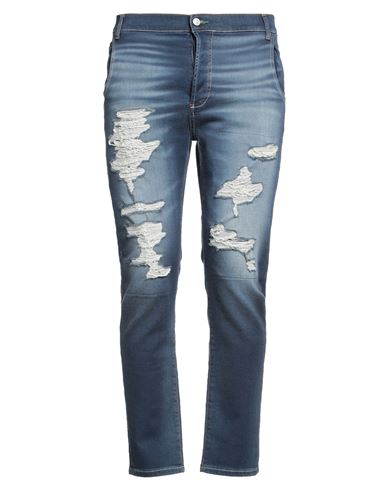 Man Pants Blue Size 30 Cotton, Elastane