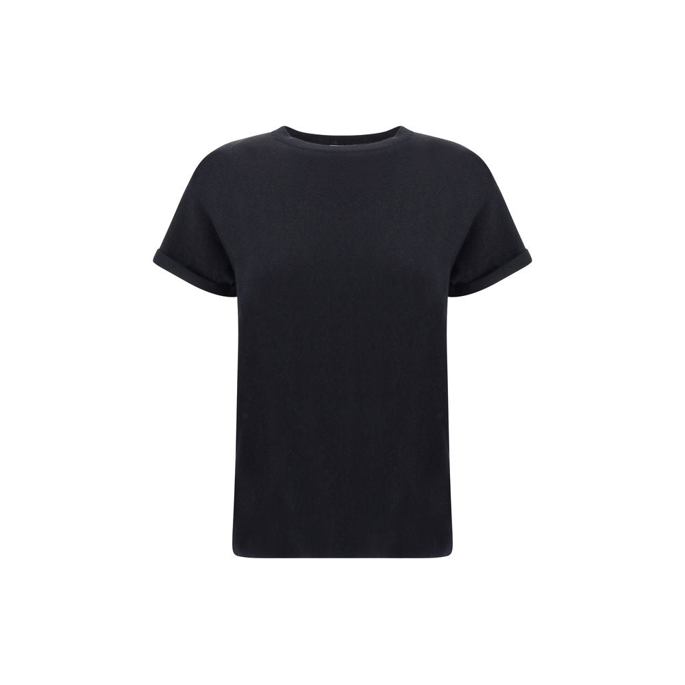 Cashmere Blend T-Shirt — Black