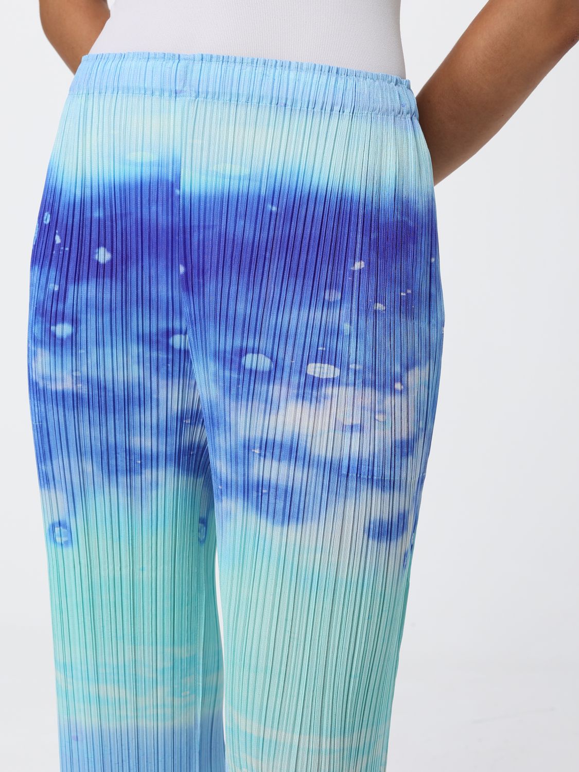 Pants Woman color Gnawed Blue