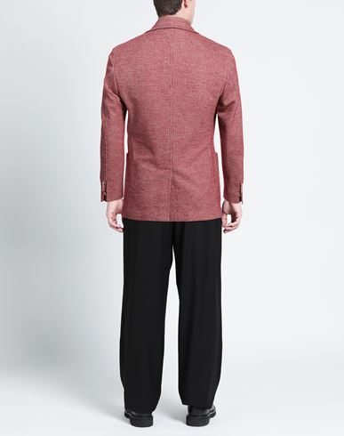 Man Blazer Brick Size 36 Virgin Wool, Cotton