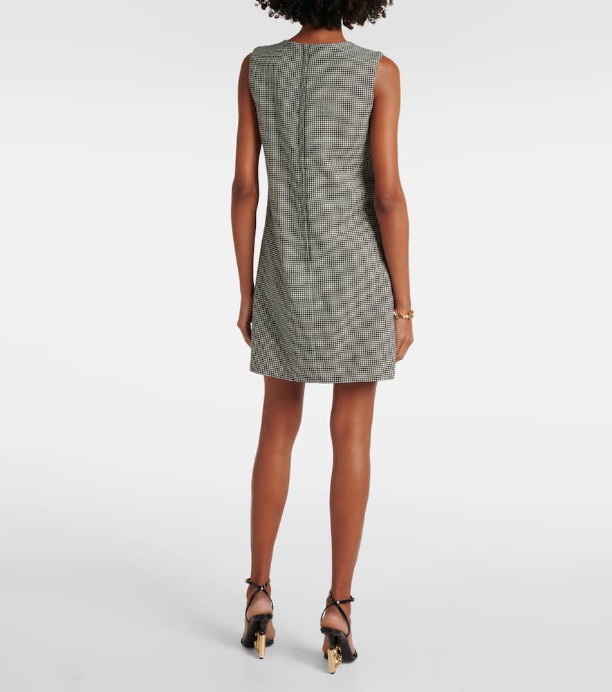 Houndstooth wool minidress