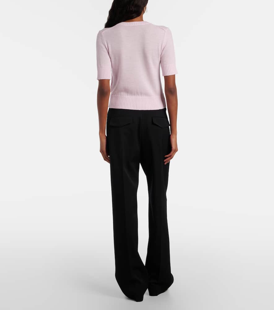 Wool wide-leg pants